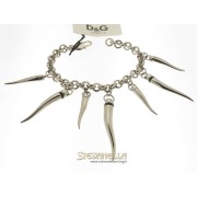 D&G bracciale Pepper pendenti cornetto in acciaio DJ0027 new